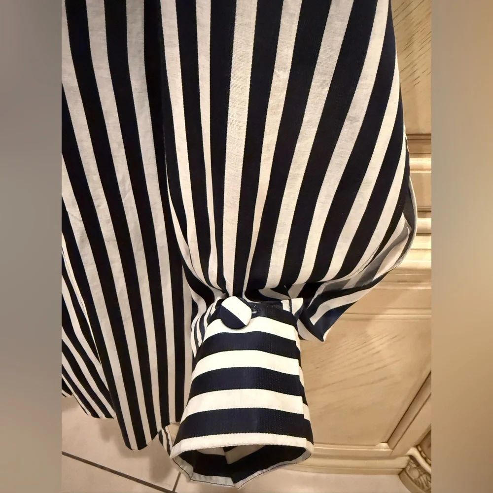Striped Black and White Women's Top - Picture 5 of 5